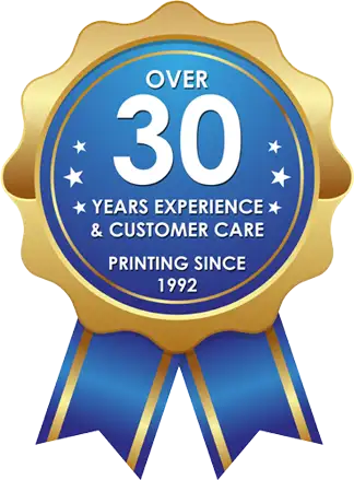 Over 30 years experience and customer care, printing since 1992