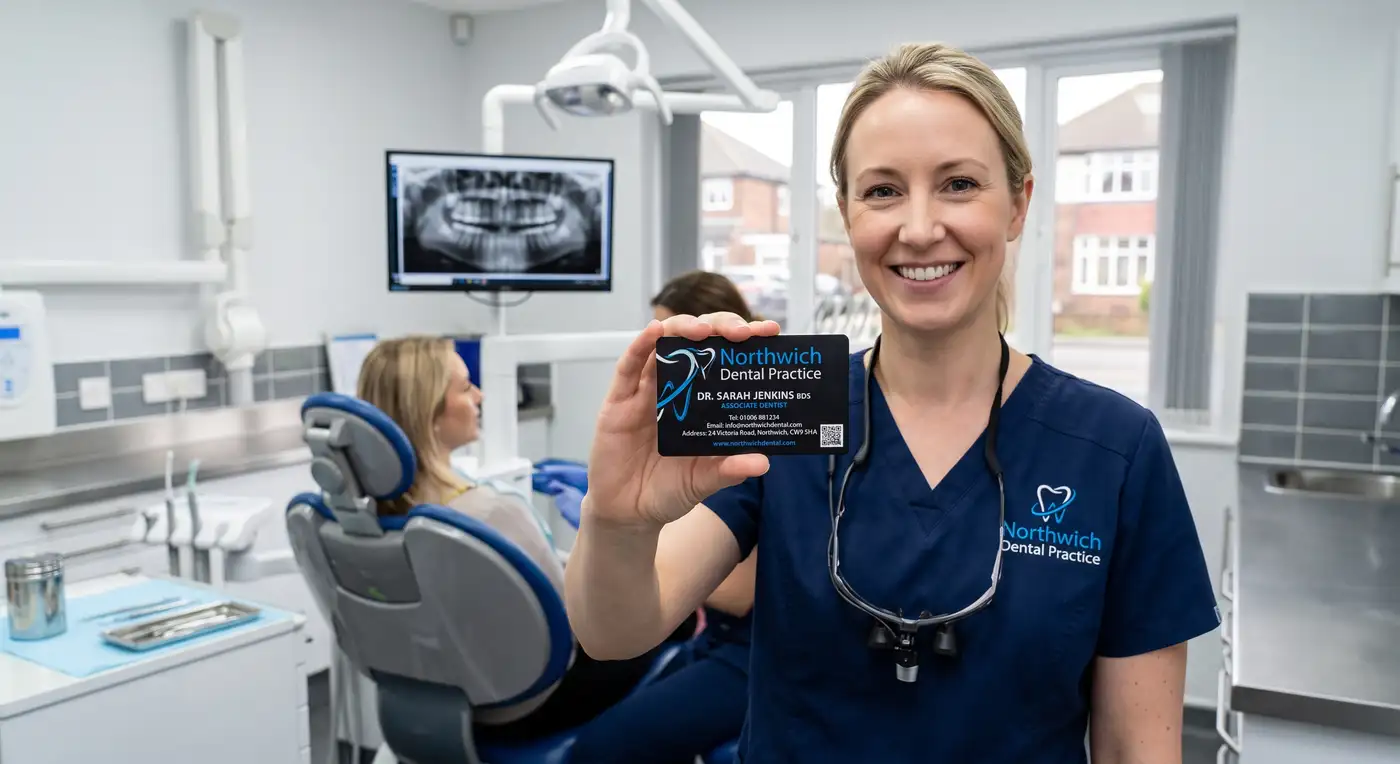 dentist plastic business card example