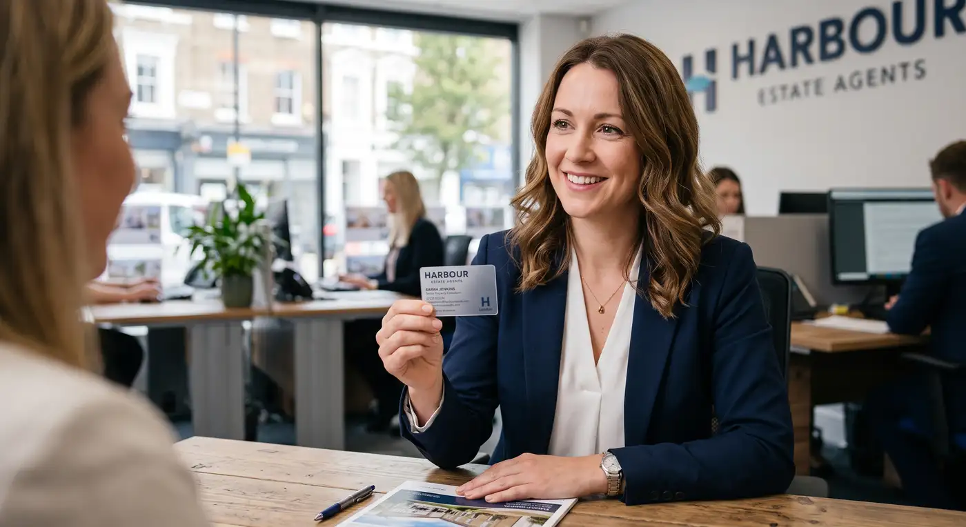 estate agent plastic business card example