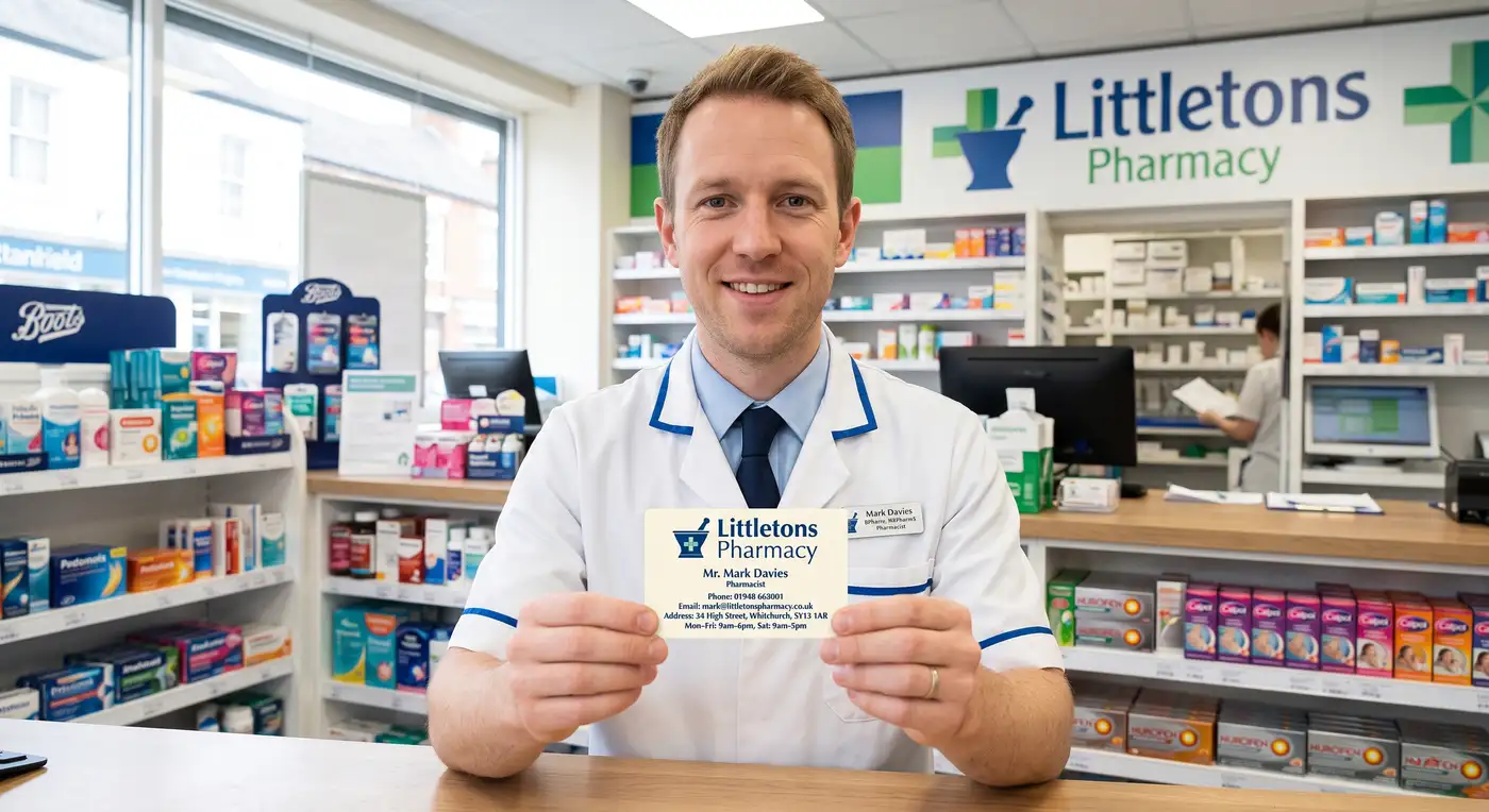 pharmacy plastic business card example