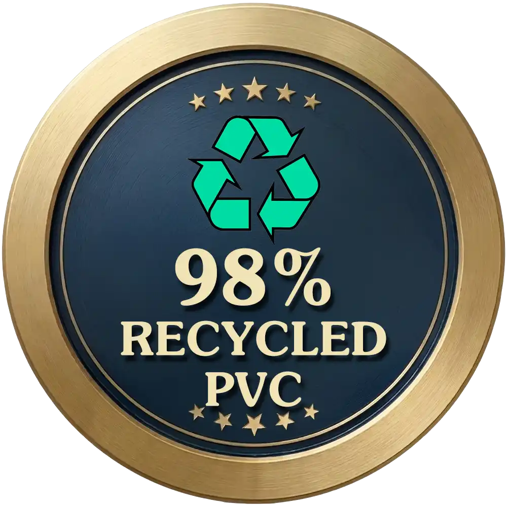 98% recycled PVC plastic cards