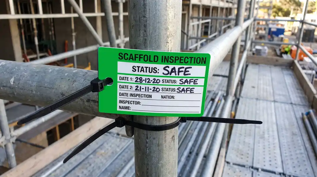 scaffold inspection tag example