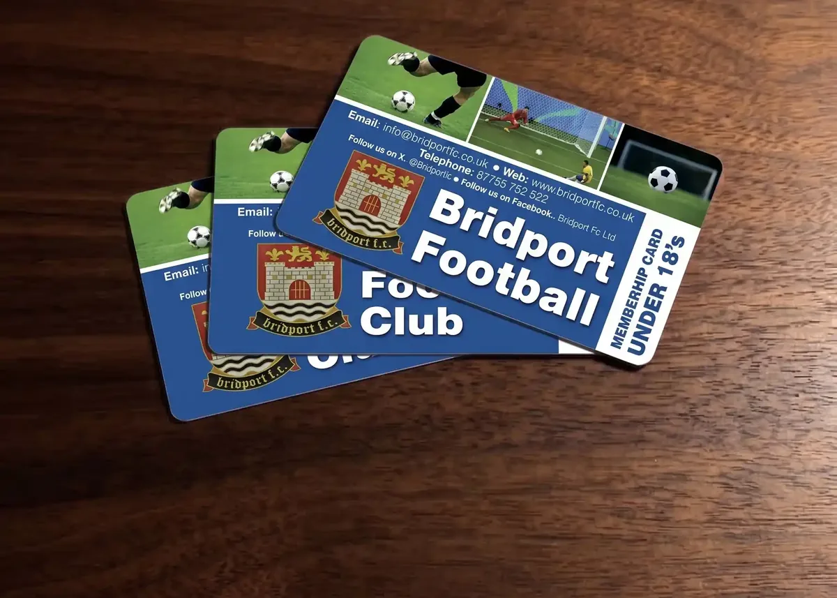 Bridport Football Club under 19s membership cards