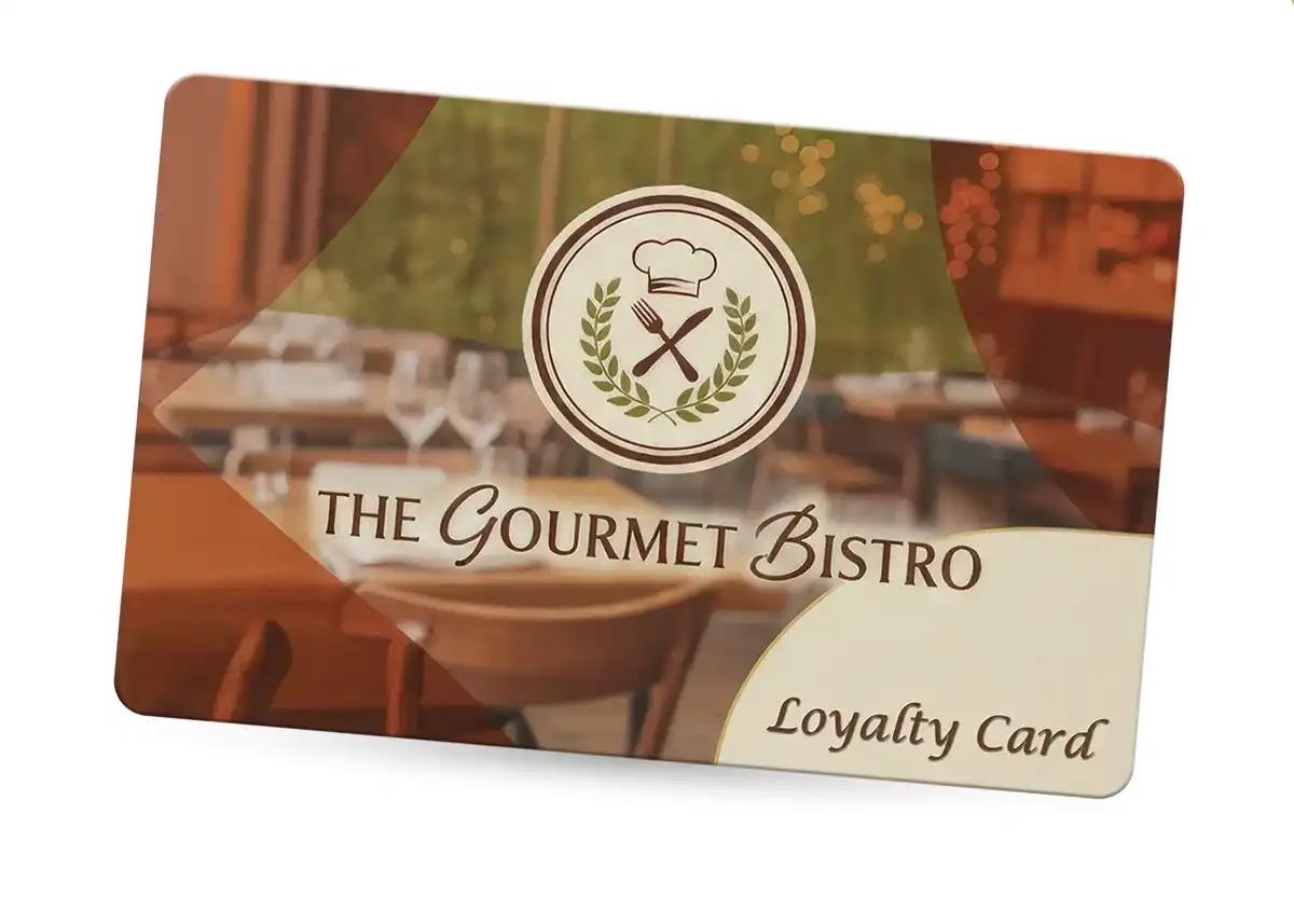 plastic loyalty card printing for the gourmet bistro