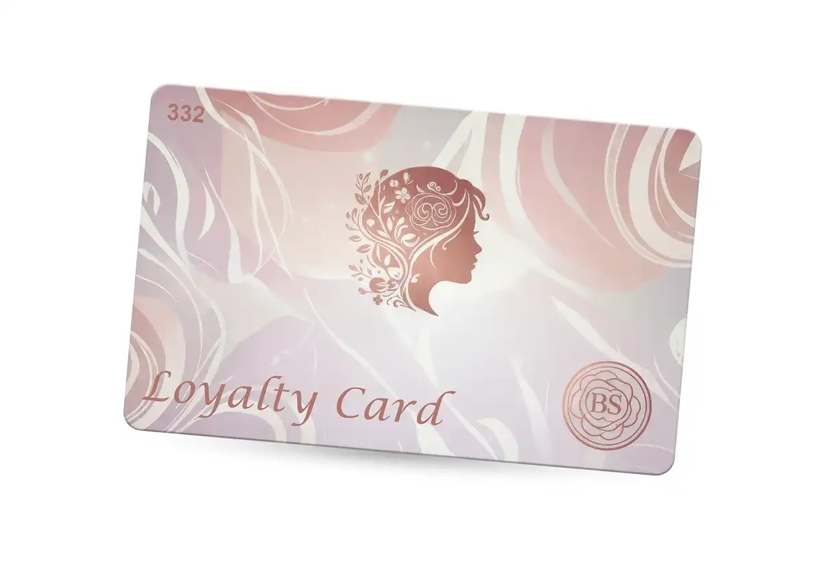 salon loyalty card printing for a beauty salon