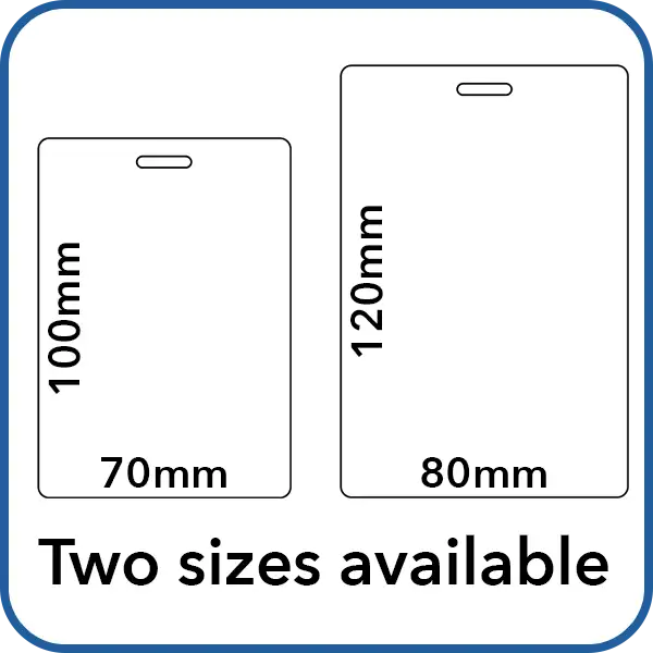 two sizes available 70 x 100mm and 80 x 120mm