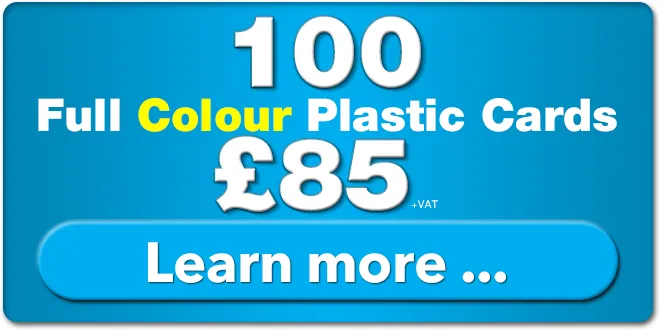 100 plastic cards for £95