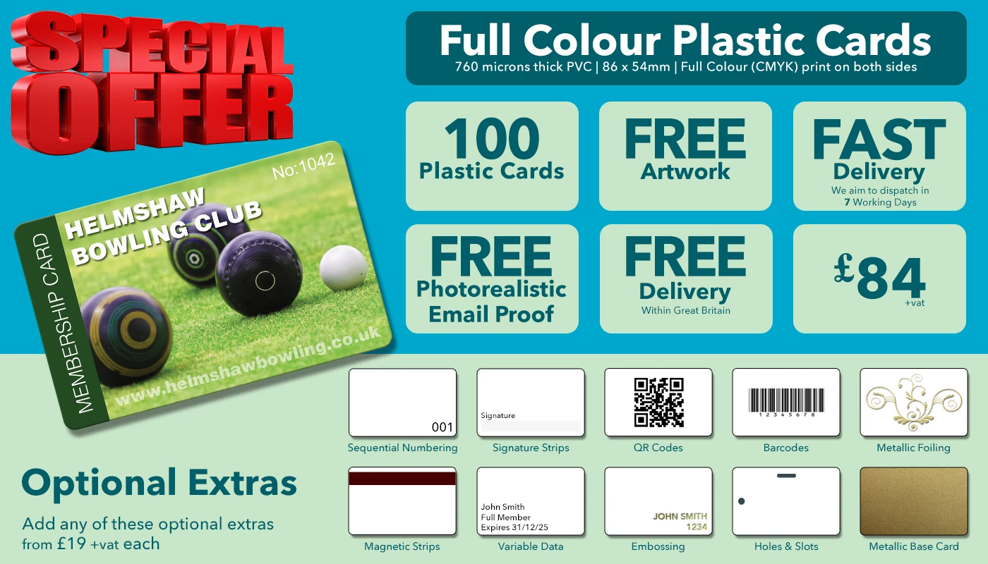 plastic cards special offer 100 cards