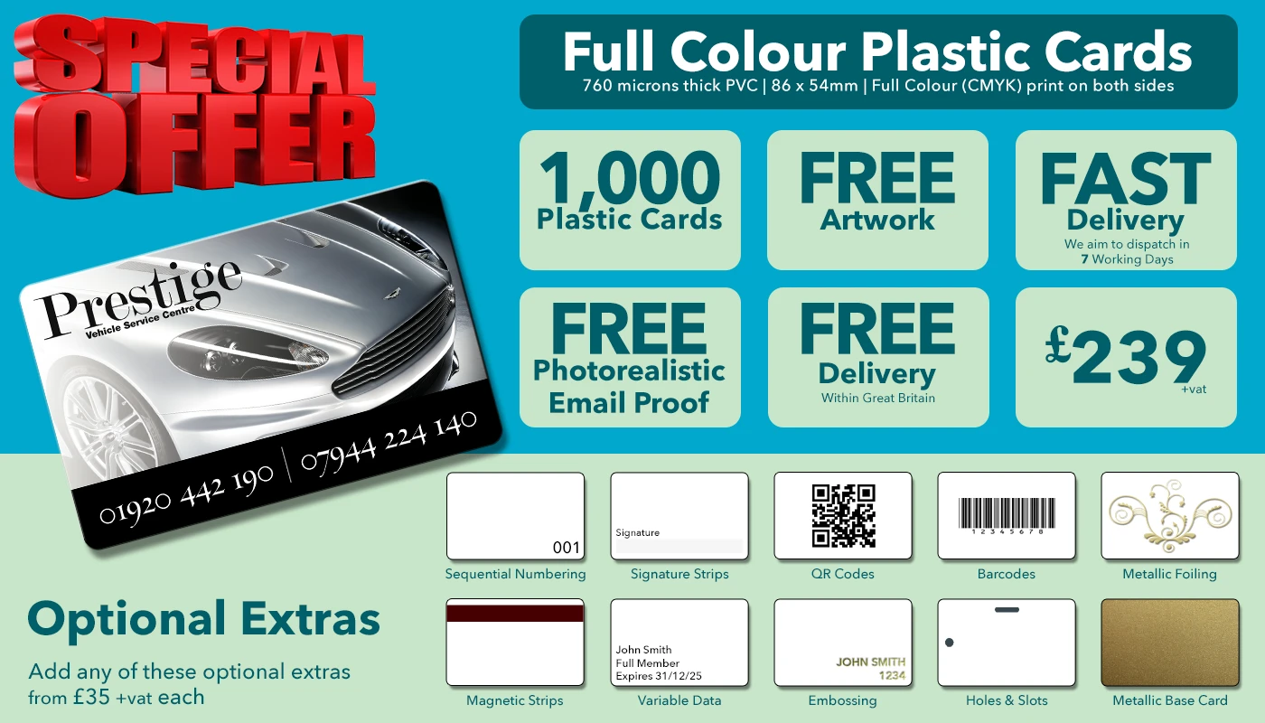 plastic cards special offer 1000 cards