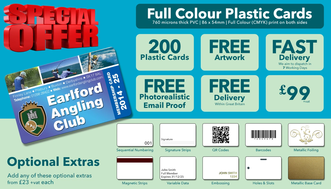 plastic cards special offer 200 cards