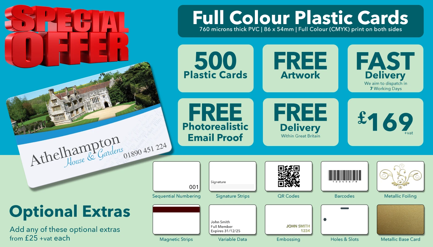 plastic cards special offer 500 cards