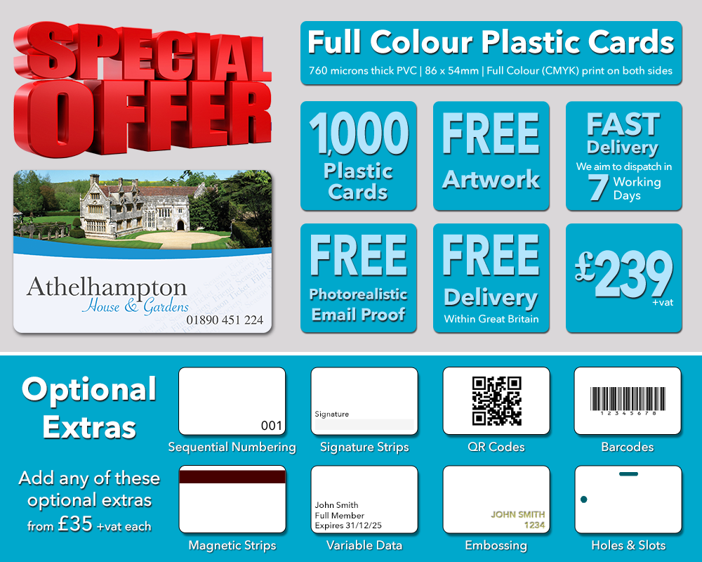 plastic cards special offer 1000 cards