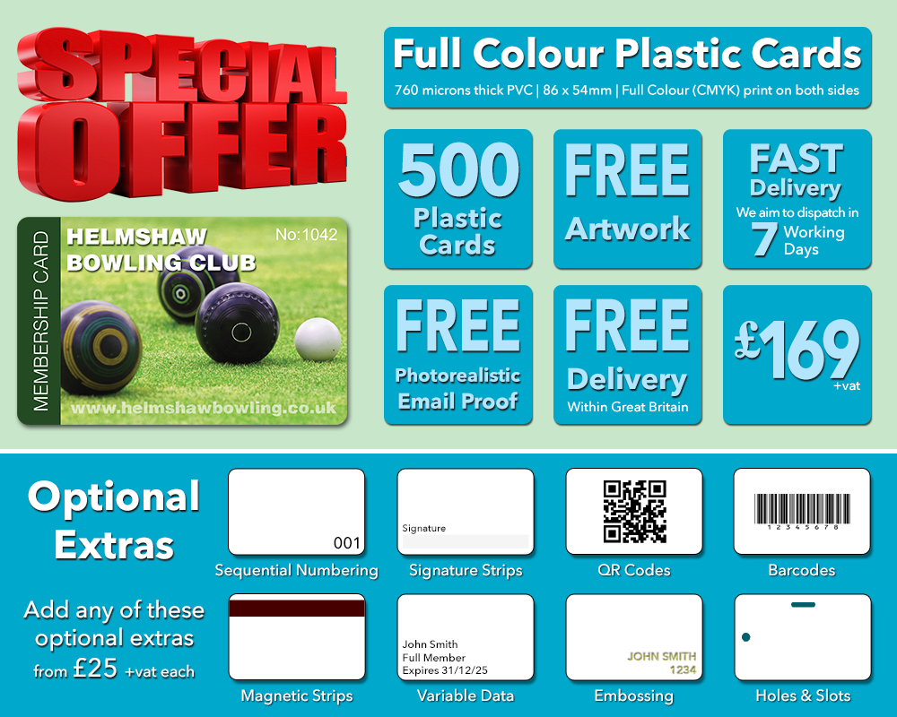 plastic cards special offer 500 cards
