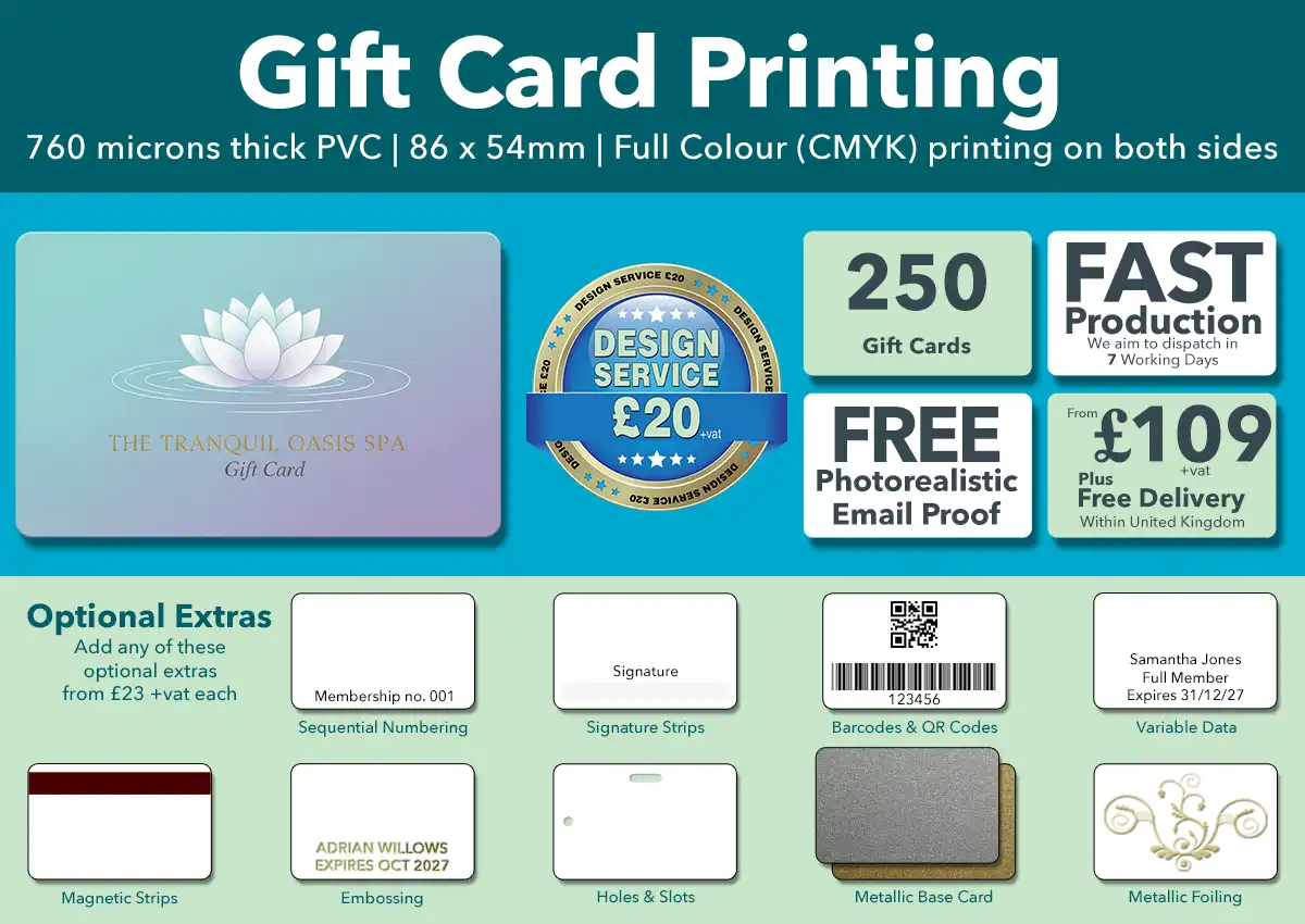 plastic cards special offer 250 cards