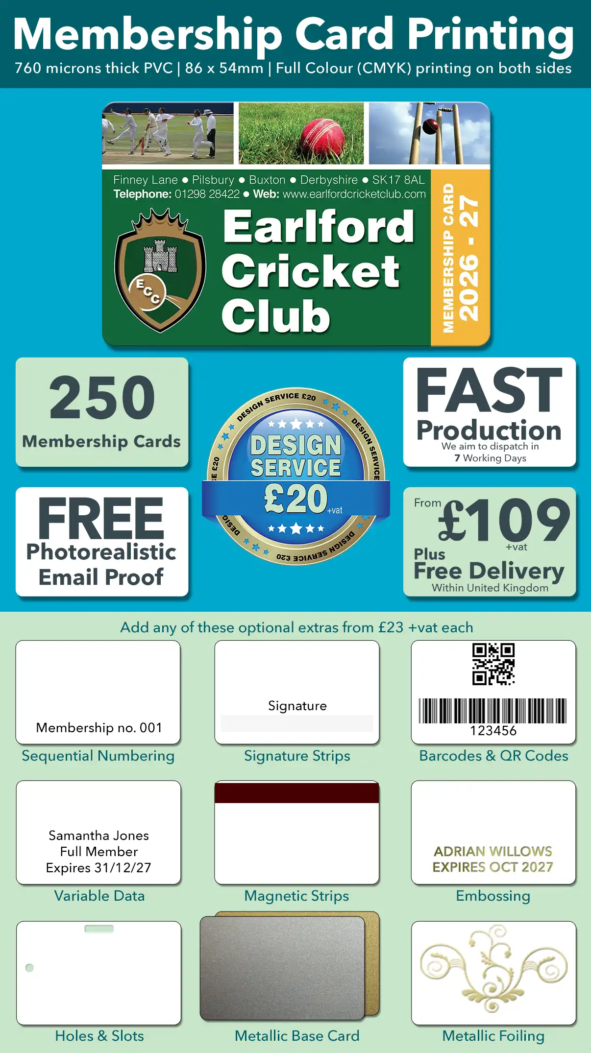 250 membership cards special offer