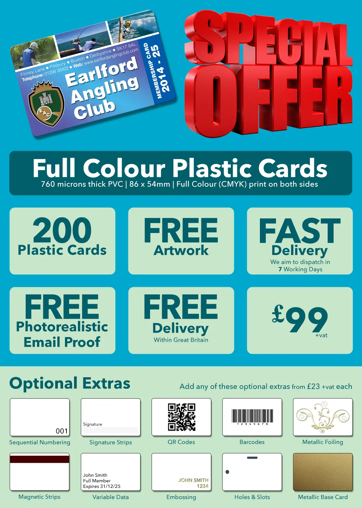 200 plastic business cards special offer