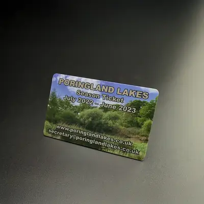 Poringland Lakes season ticket plastic card