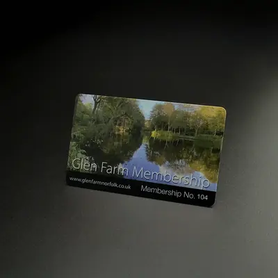 Glen Farm numbered fishing membership card