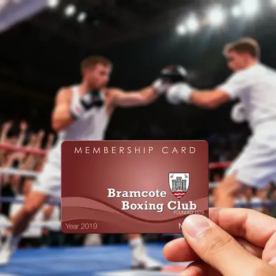 boxing club membership card printing