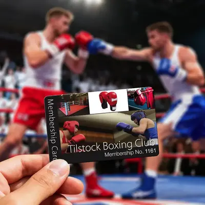 boxing club membership card printing