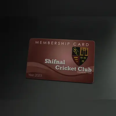 cricket club membership card printing
