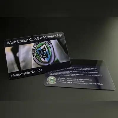 cricket club membership card printing