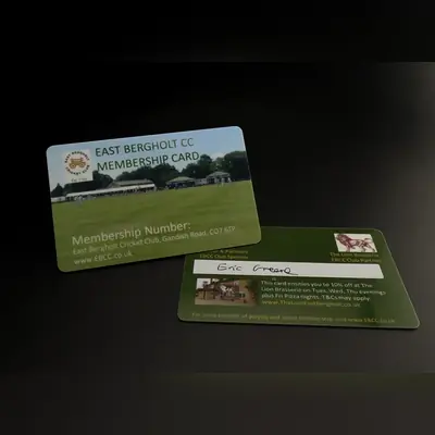 cricket club membership card printing