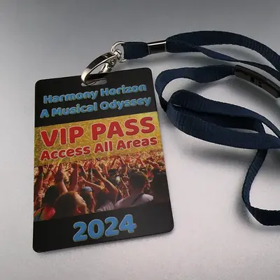 event pass printing for music concert VIP pass