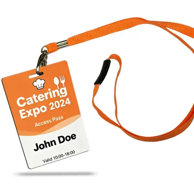 event pass printing for catering expo