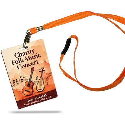 event pass printing for folk music concert