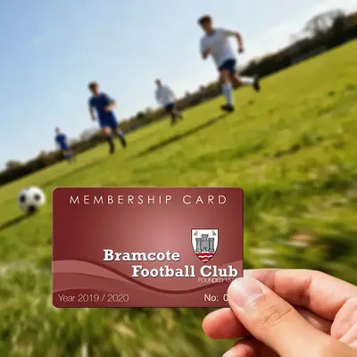 football club membership card printing