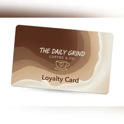 plastic loyalty card printing for the daily grind coffee co