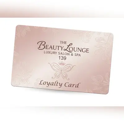 plastic loyalty card printing for the beauty lounge luxury salon & spa