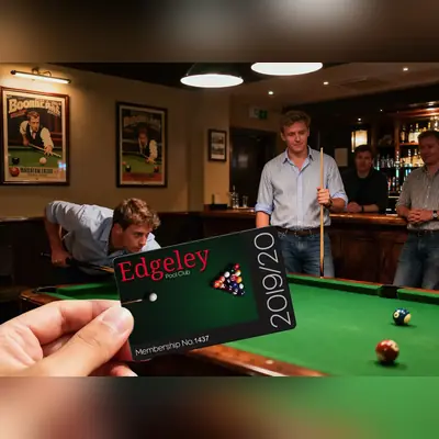 a printed plastic card for a pool club with photo