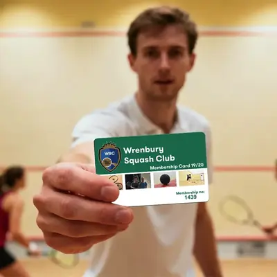 squash club membership card printing