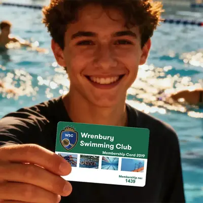 swimming club membership card printing