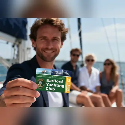 a plastic membership card for Tilstock Yachting Club with logo