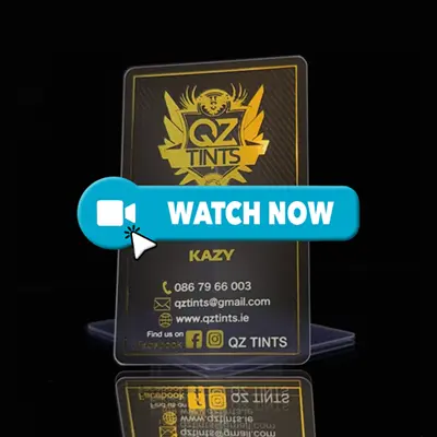 qz tints translucent frosted plastic card