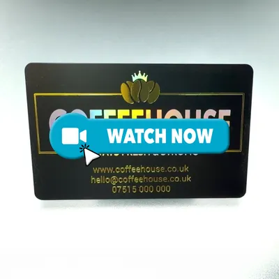 coffee house satin black plastic card