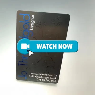 jo threadgold satin black plastic card