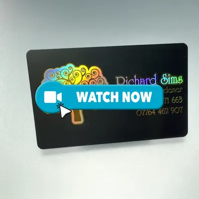 richard sims satin black plastic card